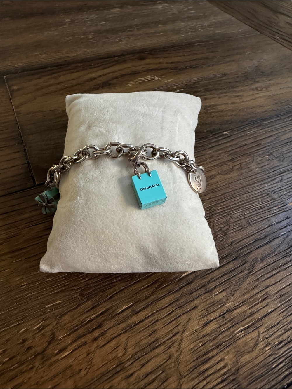 Tiffany & Co. Silver Charm Bracelet with Tiffany Blue Gift Box Charms - Picture 3 of 7